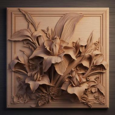 Patterns and decorations stl iris van 2 3d model